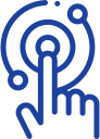 A simple, stylized line drawing of a fingerprint in blue on a green background, representing a digital or biometric concept in home decor. | AES - Pool Heating & Energy Efficient Products